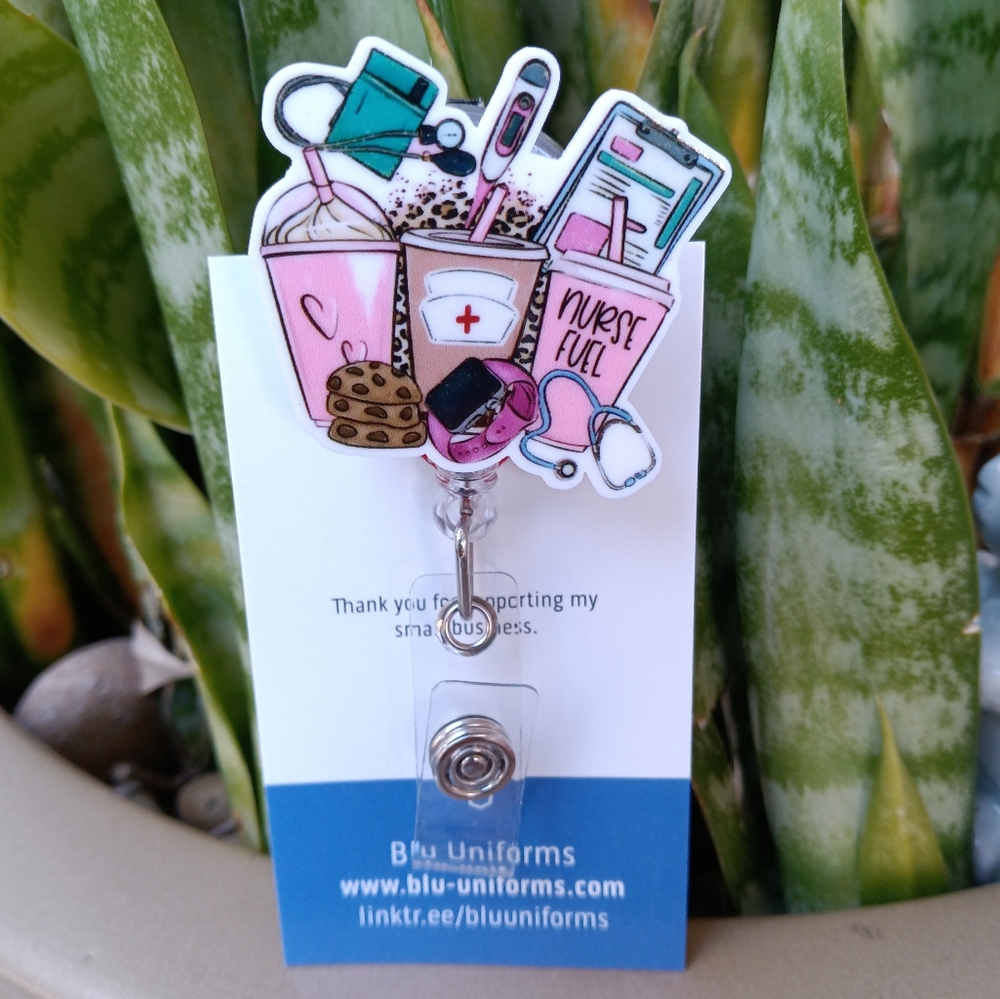 Nursing badge reel holder